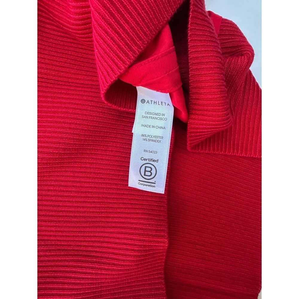 $69 ATHLETA Red Zephyr Tank Shell Top COLOR POP S Essential S - Picture 5 of 7